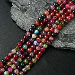 (52) Непрозрачная лаванда Естественно агат круглых бусин прядь, окрашенные, граненые, разноцветные, 6 мм, отверстие : 1 мм, около 62 шт / нитка, 14.17 дюйм