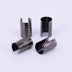 Черный Железный шнур с кисточкой, колонка, чёрные, 14x8.5~9 mm.