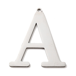 Letter A 304 подвески из нержавеющей стали, буквы, буква a, 40x35x1.4 мм, отверстие : 2 мм
