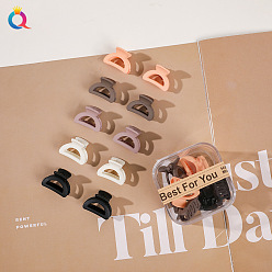 Boxed Mini Claw Clip - Hollow Half Circle Warm Color Stylish Hair Clips Set for Women - Boxed Mini Claw, Side and Bangs Hairpins