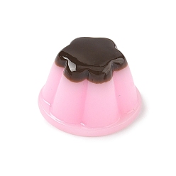 Pink Кабошоны из смолы, имитация еды, пудинг, розовые, 15.5x22.5~23.5 мм