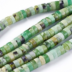 Serpentin Perles naturelles serpentine brins, rondelle, 6x3mm, Trou: 0.8mm, Environ 136 pcs/chapelet, 16 pouce (40.8 cm)
