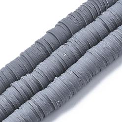 Серый Плоские круглые бусины из глины ручной работы полимерные, диск хейши бусины для гавайских серег браслет ожерелья ювелирных изделий, серые, 10 мм