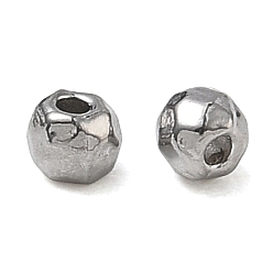 Stainless Steel Color 304 Stainless Steel Beads, Faceted, Round, Stainless Steel Color, 3x2.5mm, Hole: 0.9mm