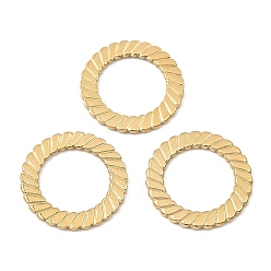 Real 24K Gold Plated Ion Plating(IP) 316 Stainless Steel Linking Rings, Real 24K Gold Plated, 18x1mm, Hole: 12mm