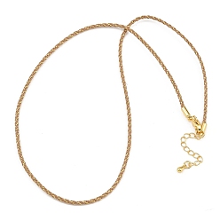 Верблюжий 2мм нейлоновый плетеный шнур для изготовления ожерелий, с латунными выводами и 202 застежками из лобстера из нержавеющей стали, золотые, долговечный, стойки покрытие, верблюжие, 17.72 дюйм (45 см)