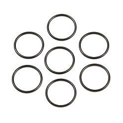 Black Ion Plating(IP) 304 Stainless Steel Closed Jump Rings, Round, Black, 22 Gauge, 8x0.6mm