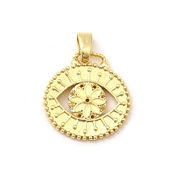 Желтый Латунь эмаль подвески, плоский круглый с цветными чарами, реальный 18 k позолоченный, без свинца и без кадмия, долговечный, стойки покрытие, желтые, 20.5x20x3 мм, отверстие : 3x5.5 мм