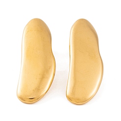 Золотой Ионное покрытие (ip) 304 серьги-гвоздики из нержавеющей стали для женщин, золотые, 30x11 мм