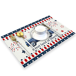 CD22-4 American Independence Day Placemat Fabric Insulation Table Mat Holiday Decoration Western Napkin Napkin