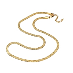 Golden 304 Stainless Steel Herringbone Chain Necklaces, Golden, 17.80 inch(45.2cm)