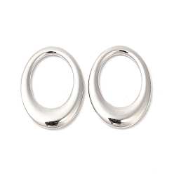 Stainless Steel Color 304 Stainless Steel Linking Rings, Oval, Stainless Steel Color, 26.5x19.5x2.7mm, Inner Diameter: 17x13mm
