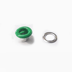 Green Iron Grommet Eyelet Findings, with Washers, for Bag Repair Replacement Pack, Green, 1.65x0.55cm, Inner Diameter: 1cm