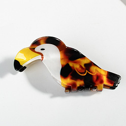 Toucan Animal Hair Claw Clip, PVC Ponytail Hair Clip for Girls Women, Toucan, 80mm