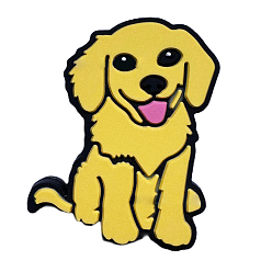 Золотистый Экологичные силиконовые фокусные бусины в форме собаки, пищевые, экологически чистые, золотые, 28.5 мм