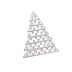 Christmas Tree Carbon Steel Cutting Dies Stencils, for DIY Scrapbooking/Photo Album, Decorative Embossing DIY Paper Card, Matte Platinum Color, Christmas Tree Pattern, 9x7.2cm