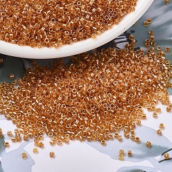 (DB1702) Бархатцы с Медной Жемчужной Подкладкой Бусины miyuki delica, цилиндр, японский бисер, 11/0, (дб 1702) медный жемчуг на подкладке ноготки, 1.3x1.6 мм, отверстие : 0.8 мм, Около 2000 шт / 10 г