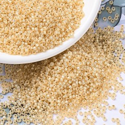 (RR552) Dyed Light Apricot Silverlined Alabaster Миюки круглые бусины рокайль, японский бисер, 11/0, (rr 552) окрашенный светло-абрикосовый серебристый алебастр, 2x1.3 мм, отверстие : 0.8 мм, Около 1111 шт / 10 г