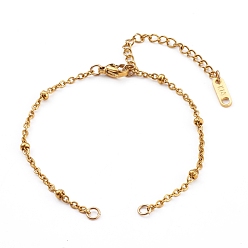 Золотой 304 изготовление браслетов кабельных цепей из нержавеющей стали, с застежками-когтями омара и скакательными кольцами, золотые, 6-1/4 дюйм (15.8 см)