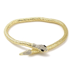 Light Gold Colliers de chaîne de pop-corn en alliage, collier serpent magnétique en strass cristal, or et de lumière, 22.05 pouce (56 cm)