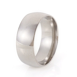 Stainless Steel Color 201 Stainless Steel Plain Band Rings, Stainless Steel Color, Size 8, Inner Diameter: 18mm, 8mm