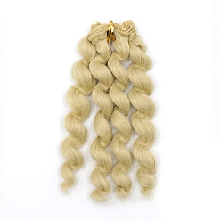 Light Khaki High Temperature Fiber Long Wavy Doll Wig Hair, for DIY Girl BJD Makings Accessories, Light Khaki, 150~1000mm