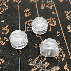 Clear Nylon Cord Locks Clip Ends, Double Hole Drawstring Stopper Fastener Buttons, Clear, 1.7cm, Hole: 6mm
