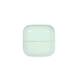 Бледно-Зеленый Акриловый многоразовый контейнер цвета макарон с пластиковой крышкой из полипропилена, портативная дорожная баночка с кремом для лица, округлый куб, бледно-зеленый, 5.4x5.4x5.3 см, емкость: 20 г