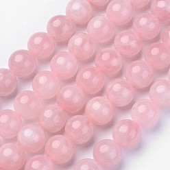 Rose Quartz Natural Rose Quartz Beads Strands, Grade A, Round, 10mm, Hole: 1mm, about 42pcs/strand, 15.5 inch