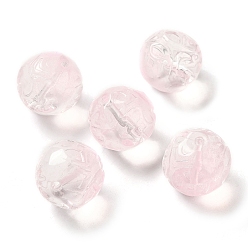 Pearl Pink Transparent Glass Beads, Cube, Pearl Pink, 12x12x12mm, Hole: 1.4mm
