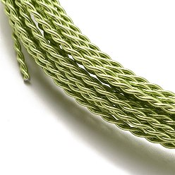 Yellow Green Aluminum Wire, Twisted Round, Yellow Green, 1.6mm, about 16.40 Feet(5m)/Roll
