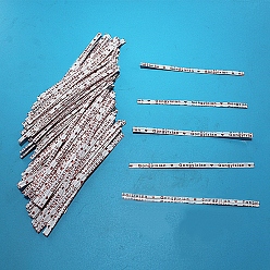 White Kraft Paper & Iron Wire Twist Ties, Flat with Word, White, 90x4mm, 100pcs/bag