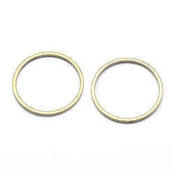 Raw(Unplated) Brass Linking Rings, Ring, Lead Free & Cadmium Free & Nickel Free, Raw(Unplated), 18x1mm, Inner Diameter: 16mm
