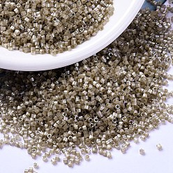 (DB1862) Окрашенный Ракушечный AB с Шелковым Внутри Бусины miyuki delica, цилиндр, японский бисер, 11/0, (DB 1862) шелк внутри окрашенной оболочки AB, 1.3x1.6 мм, отверстие : 0.8 мм, Около 2000 шт / 10 г