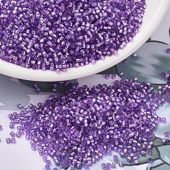 (DB1343) Dyed Silver Lined Lilac MIYUKI Delica Beads, Cylinder, Japanese Seed Beads, 11/0, (DB1343) Dyed Silver Lined Lilac, 1.3x1.6mm, Hole: 0.8mm, about 10000pcs/bag, 50g/bag