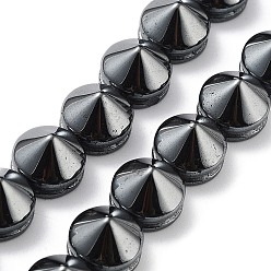 Non-magnetic Hematite Synthetic Non-Magnetic Hematite Beads Strands, Cone, 9.5x7mm, Hole: 1.5mm, about 42pcs/strand, 15.79 inch(40.1cm)