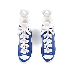 Синий Подвески из эмали и сплава, стойки покрытие, обувь прелести, окрашеные, без кадмия, без никеля и без свинца, синие, 15.5x7x20 мм, отверстие : 1.8 мм