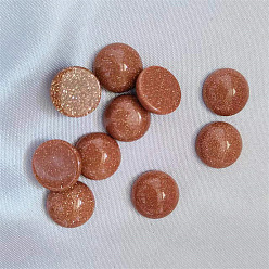 Goldstone Synthetic Goldstone Cabochons, Flat Round, 6mm