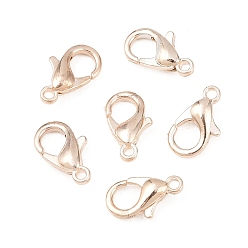 Розовое Золото Карабин-лобстер из цинкового сплава, застежки на спусковой крючок, без кадмия и без свинца, розовое золото , 10x6 мм, отверстие : 1 мм