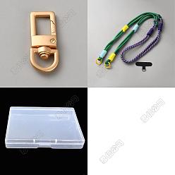 Золотой Наборы для изготовления украшений своими руками, включая полиэстеровые ремешки для мобильных телефонов, поворотные шарниры из сплава цинка, золотые, 1280 мм