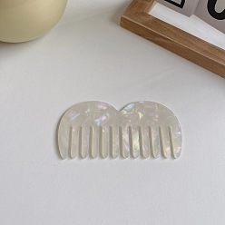 Mermaid 13# Anti-Static Wide-Tooth Marble Hair Comb for European and American Acetate Sheets
