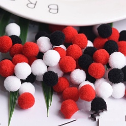 Red DIY Doll Craft Polyester High-elastic Pom Pom Ball, RoundDecorations, Red, 1.5cm