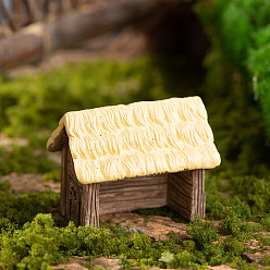 House Resin Animal Figurines Display Decorations, Micro Landscape Happy Farm Decoration., House, 15~32x10~39mm