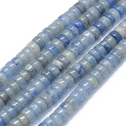 Blue Aventurine Natural Blue Aventurine Beads Strands, Flat Round/Disc, 3.8~4.2x2~4.5mm, Hole: 0.8~1mm, about 152~180pcs/strand, 15.1~15.5 inch(38.5~39.5cm)