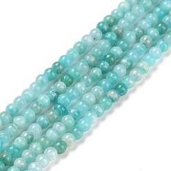 Amazonite Natural Amazonite Beads Strands, Round, 3mm, Hole: 0.6mm, about 139pcs/strand, 15.55 inch(39.5cm)