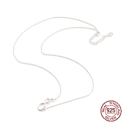 Silver 925 Sterling Silver Infinity Pendant Necklace for Women, with S925 Stamp, Silver, 15.75 inch(40cm)