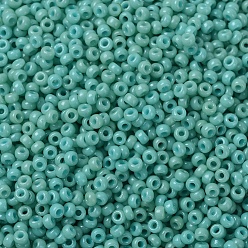(RR4475) Duracoat Dyed Opaque Sea Opal MIYUKI Round Rocailles Beads, Japanese Seed Beads, (RR4475) Duracoat Dyed Opaque Sea Opal, 11/0, 2x1.3mm, Hole: 0.8mm, about 1100pcs/bottle, 10g/bottle