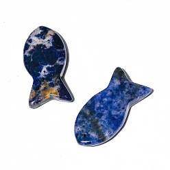 Lapis Lazuli Natural Lapis Lazuli Pendants, Fish Charms, 38x20mm