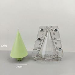 Прозрачный Прозрачные пластиковые формы для свечей, для свечных инструментов, с винтом, форма дерева, прозрачные, готовое изделие: 7x12 см