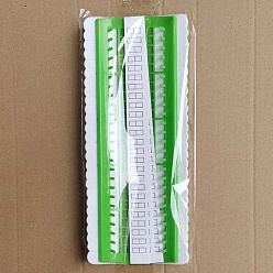 Lime Green Plastic & Foam Floss Embroidery Thread Organizer, with Paper Stickers, for Cross Stitch Thread Embroidery Floss Organizers, Lime Green, 275x110x25mm
